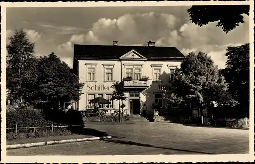 Ak Catterfeld Leinatal Thüringen, Blick auf Schillers Höhe, Straßenpartie