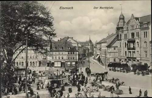 Ak Lutherstadt Eisenach in Thüringen, Marktplatz