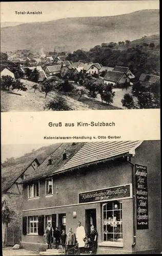 Ak Kirn Sulzbach an der Nahe, Kolonialwarenhandlung, Totalansicht
