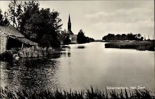 Ak Schermerhorn Nordholland Niederlande, Hotel Restaurant Café 's Lands Welvaren, Het Zwet