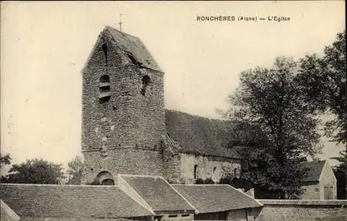 Ak Ronchères Aisne, L'Eglise