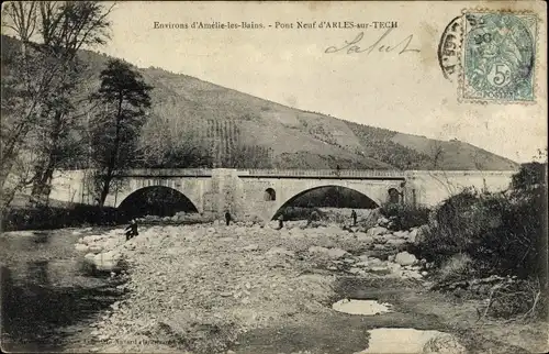 Ak Arles sur Tech Pyrénées Orientales, Pont