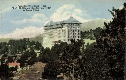 Ak Font Romeu Pyrénées Orientales, Le Grand Hôtel