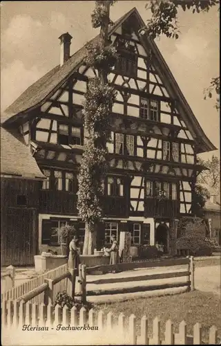 Ak Herisau Kanton Appenzell Außerrhoden, Fachwerkbau