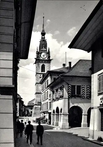 Ak Zofingen Kanton Aargau, Hauptgasse, Stadtkirche, Markthalle