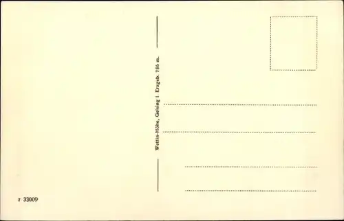 Ak Geising Altenberg im Erzgebirge, Wettinhöhe, Turm m. Baude