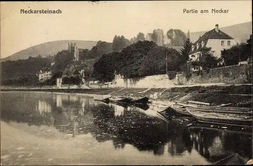 Ak Neckarsteinach in Hessen, Partie am Neckar