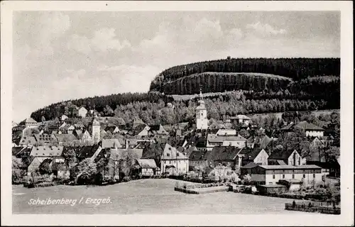 Ak Scheibenberg im Erzgebirge, Panorama