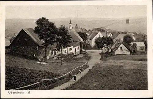 Ak Oberwiesenthal im Erzgebirge Sachsen, Panorama vom Ort