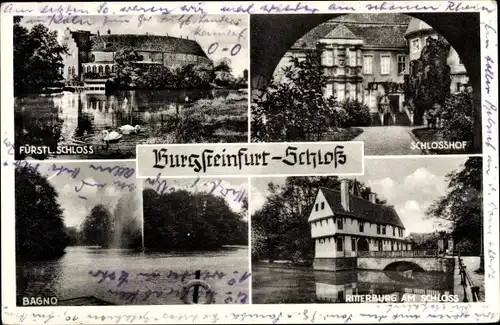 Ak Burgsteinfurt Steinfurt, Schloß, Hof, Ritterburg, Bagno