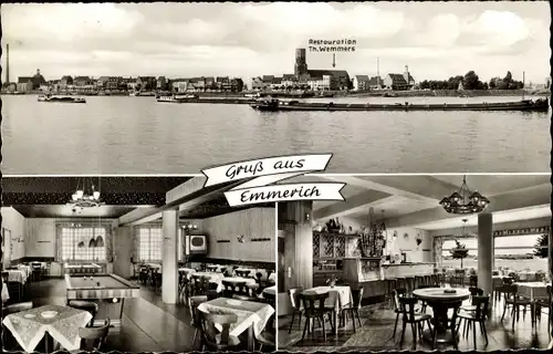 Ak Emmerich an Niederrhein, Restaurant Zum Anker, Rheinpartie