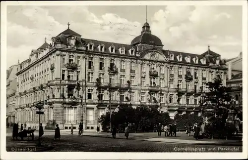 Ak Düsseldorf am Rhein, Partie am Corneliusplatz, Parkhotel