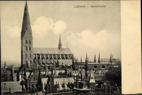 Ak Hansestadt Lübeck, Marienkirche