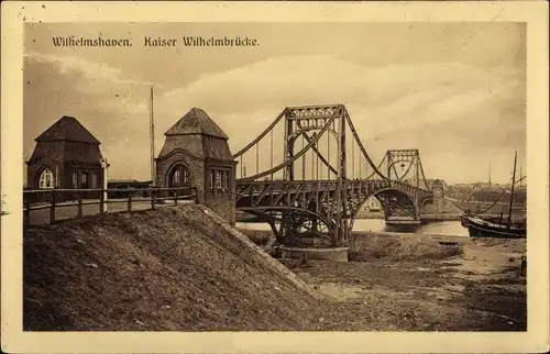 Ak Wilhelmshaven in Niedersachsen, Kaiser Wilhelmbrücke