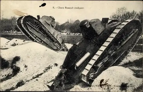 Ak Chars Renault evoluant, Panzer