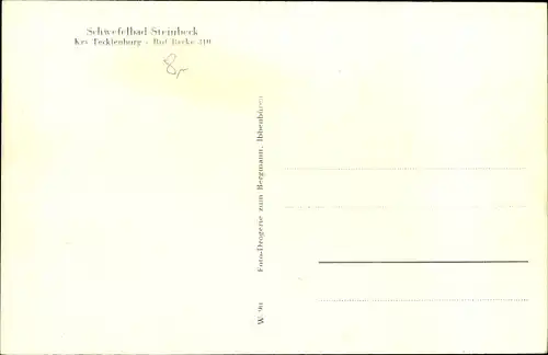 Ak Steinbeck Recke in Westfalen, Schwefelbad, Kurhaus