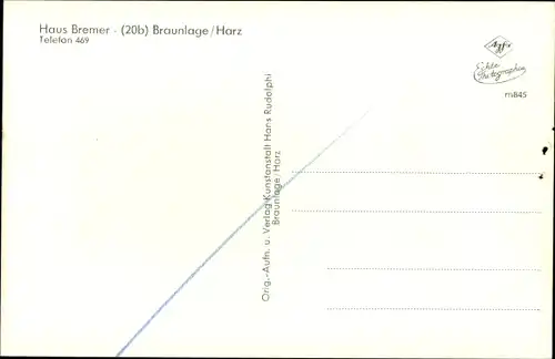 Ak Braunlage im Oberharz, Haus Bremer, Außenansicht