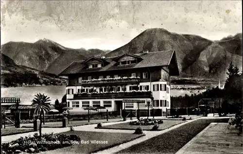 Ak Bad Wiessee in Oberbayern, Hotel Wittelsbach am See