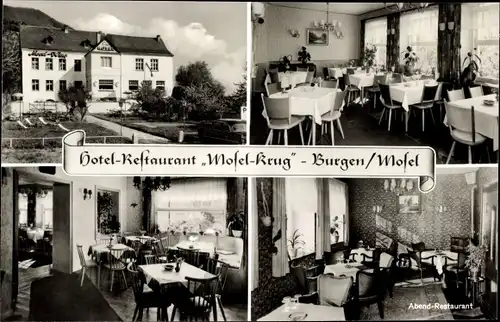 Ak Burgen an der Mosel, Hotel Restaurant Mosel Krug, Speisesaal