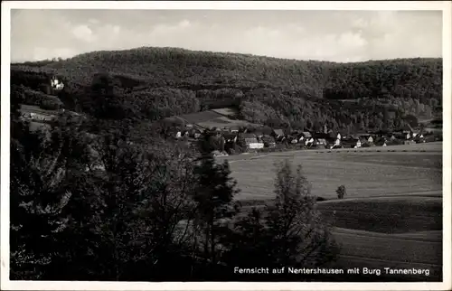 Ak Nentershausen in Hessen, Burg Tannenberg, Panorama