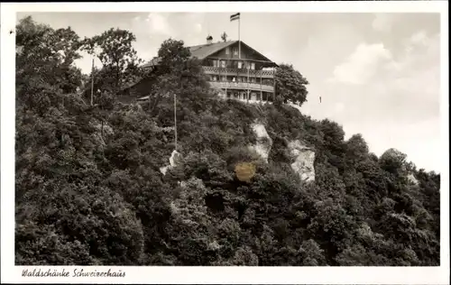 Ak Trechtingshausen Rheinland Pfalz, Waldschänke Schweizerhaus