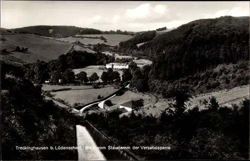 Ak Treckinghausen Lüdenscheid im Märkischen Kreis, Staudamm, Versetalsperre