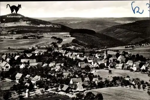 Ak Strümpfelbrunn Waldbrunn Odenwald, Fliegeraufnahme vom Ort