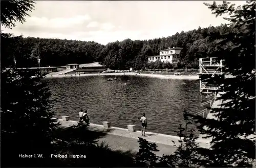 Ak Halver im Märkischen Kreis, Freibad Herpine