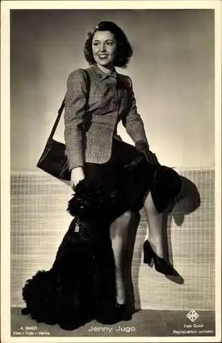 Ak Schauspielerin Jenny Jugo, Hund