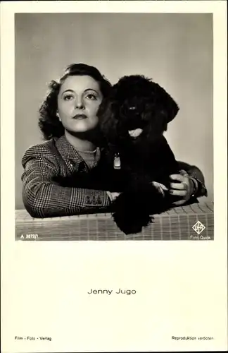 Ak Schauspielerin Jenny Jugo, Pudel, Hund