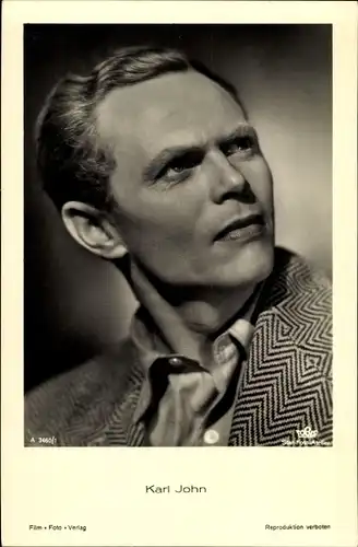 Ak Schauspieler Karl John, Portrait, Tobis Film