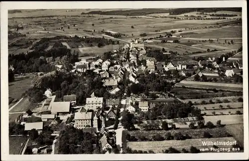 Ak Wilhelmsdorf in Baden Württemberg, Fliegeraufnahme, Stadtpanorama