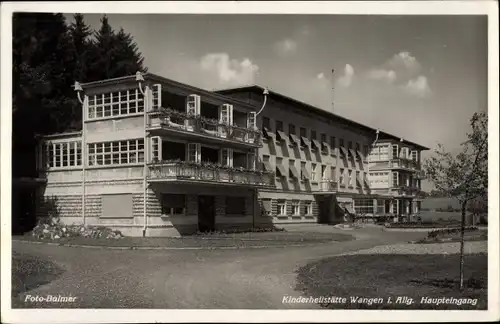 Ak Wangen im Allgäu, Kinderheilstätte, Haupteingang