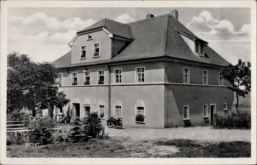 Ak Obersteina Steina Sachsen, Gasthaus Zur Windmühle, Motorrad