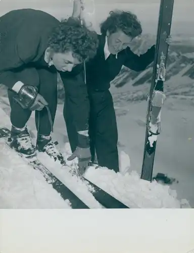 Foto Wintersport, Skifahrerin Hannelore Franke, Hildesuse Gaertner, Gärtner