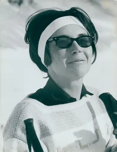 Foto Wintersport, Skifahrerin Gunneberger ?, Portrait