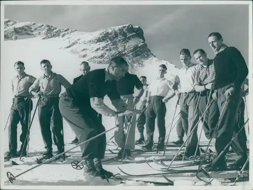 Foto Wintersport, Skifahrer, Gruppenbild, Training