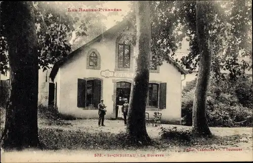 Ak Saint Christau Pyrénées Atlantiques, La Buvette