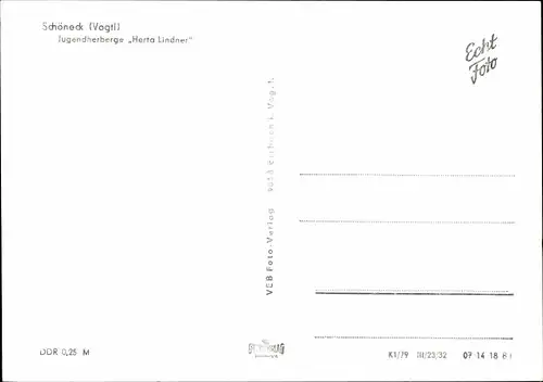 Ak Schöneck im Vogtland, Jugendherberge Herta Lindner