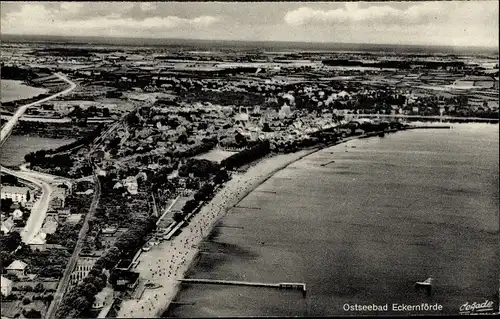 Ak Ostseebad Eckernförde, Fliegeraufnahme