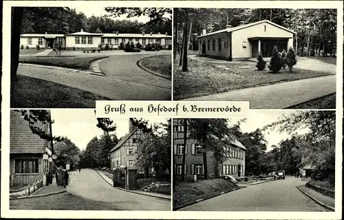 Ak Hesedorf Bremervörde in Niedersachsen, Straßenansichten, Gebäude