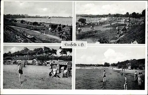 Ak Einfeld Neumünster in Schleswig Holstein, Strandpartie, Badeleben