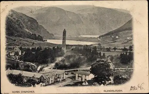 Ak Glendalough Wicklow Irland, Seven Churches