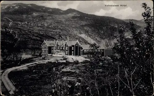 Ak Vatnahalsen Myrdal Norwegen, Blick auf ein Hotel