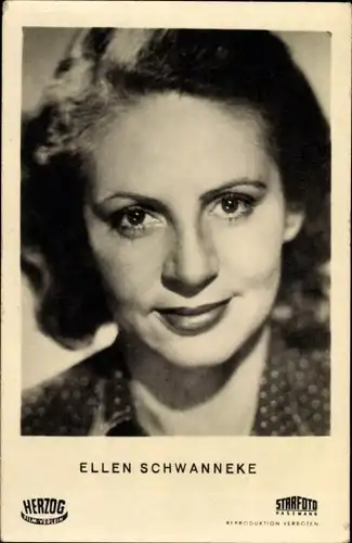 Ak Schauspielerin Ellen Schwanneke, Portrait