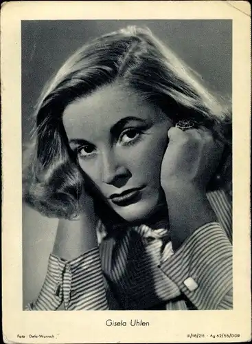 Ak Schauspielerin Gisela Uhlen, Portrait