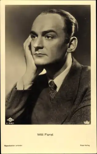Ak Schauspieler Willi Forst, Portrait, Tobis Film, Ross Verlag A 3149 1
