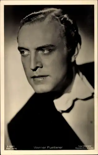 Ak Schauspieler Werner Fuetterer, Portrait, Fliege, Ross Verlag A 2526 1