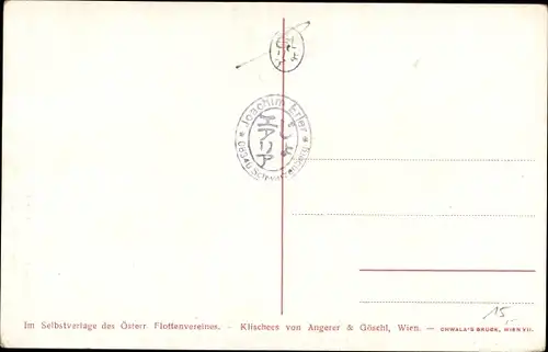 Künstler Ak Kircher, Alex, Österreichisches Kriegsschiff, SMS Viribus Unitis, Schlachtschiff