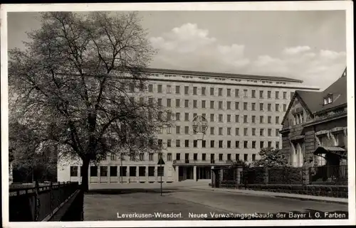Ak Wiesdorf Leverkusen im Rheinland, Neues Verwaltungsgebäude Bayer IG Farben